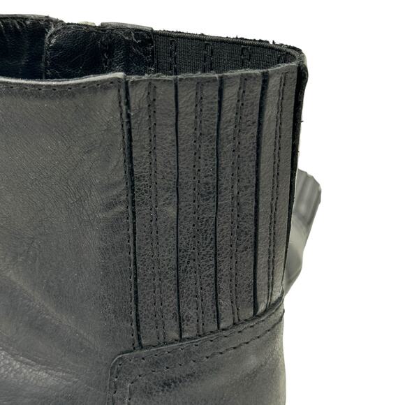 Aquatalia Waterproof Ankle Block Heel Boot Women's 7 Black Elastic Panel Zip Up - Picture 8 of 11